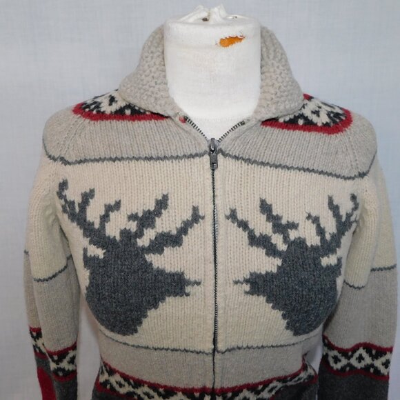 HBC 2010 Vancouver Olympics Womens S lambswool Full Zip Cardigan Sweater Canada - Picture 2 of 11